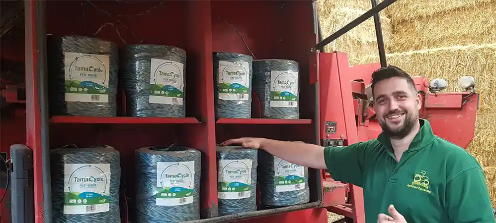 tama cycle spools in the baler